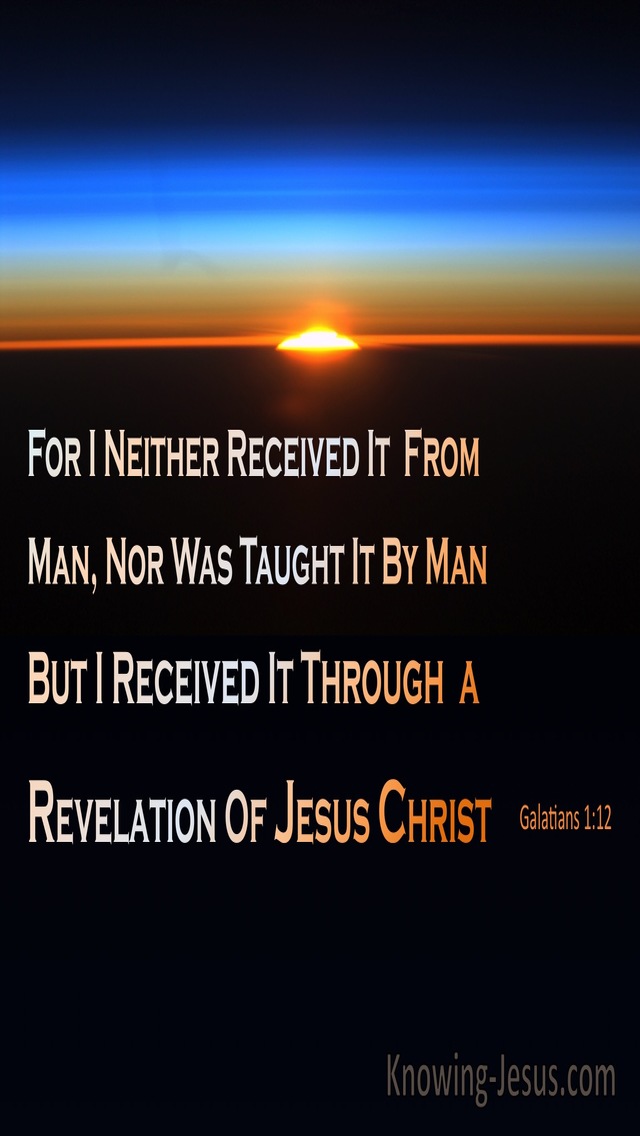 Galatians 1:12 Received By Revelation Of Jesus Christ (black)